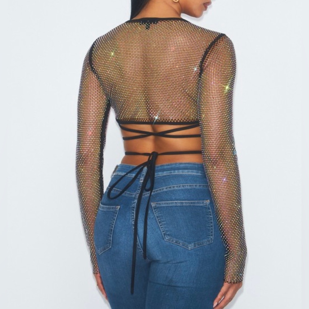 Rhinestone crop top